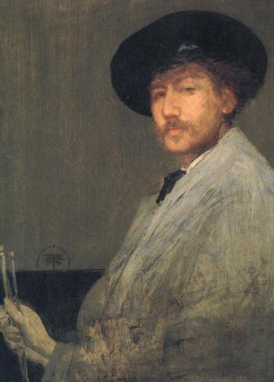 James Abbott McNeil Whistler Arrangement in Grey:Portrait of the Painter oil painting picture